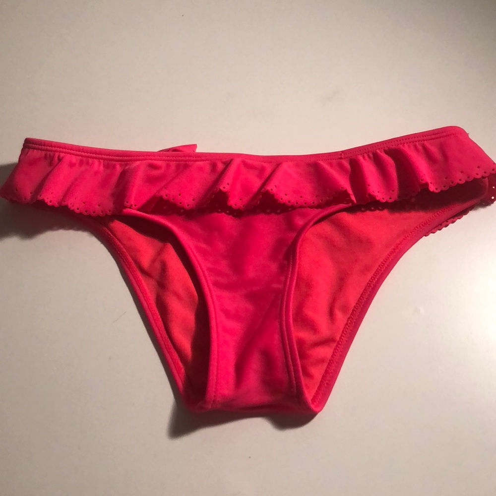 Neon Bikini Ruffled Bikini Bottom